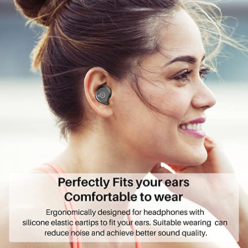 TOZO NC9 Hybrid Active Noise Cancelling Wireless Earbuds, IPX6 Waterproof, Bluetooth 5.3, Matte Black O687