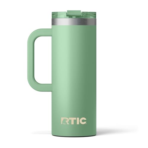 RTIC 20oz Road Trip Travel Mug with Lid and Handle, Insulated Stainless Steel P393441