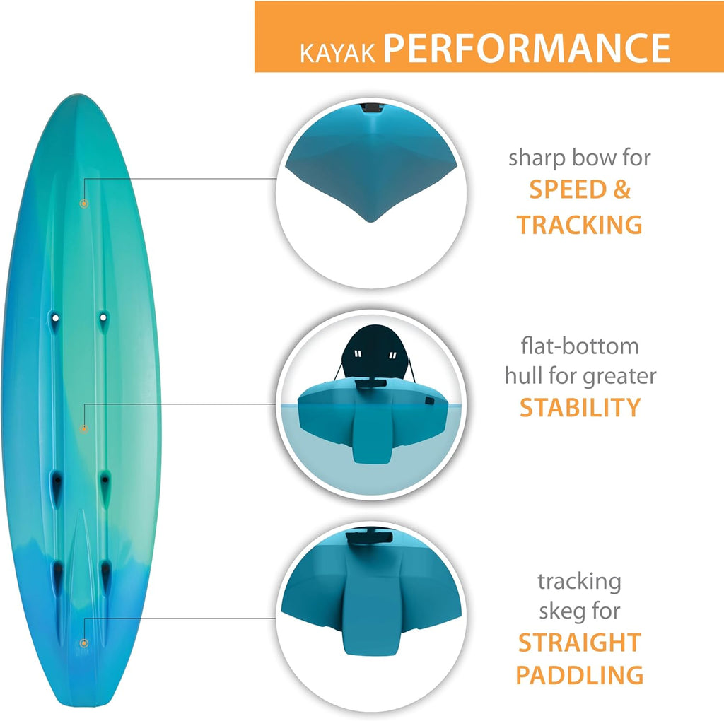 Lifetime Triton Sit-On-Top Kayak with Paddle, 10 ft M157