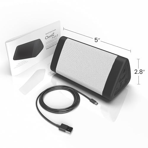 OontZ Angle 3 Portable Bluetooth 5.4 Speaker, IPX5 Water-Resistant, Black B762769