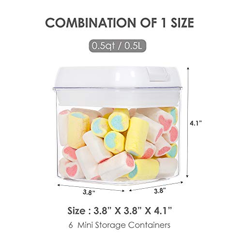 Vtopmart 6 PCS Airtight Food Storage Containers with Easy Lock Lids, 0.8L R685