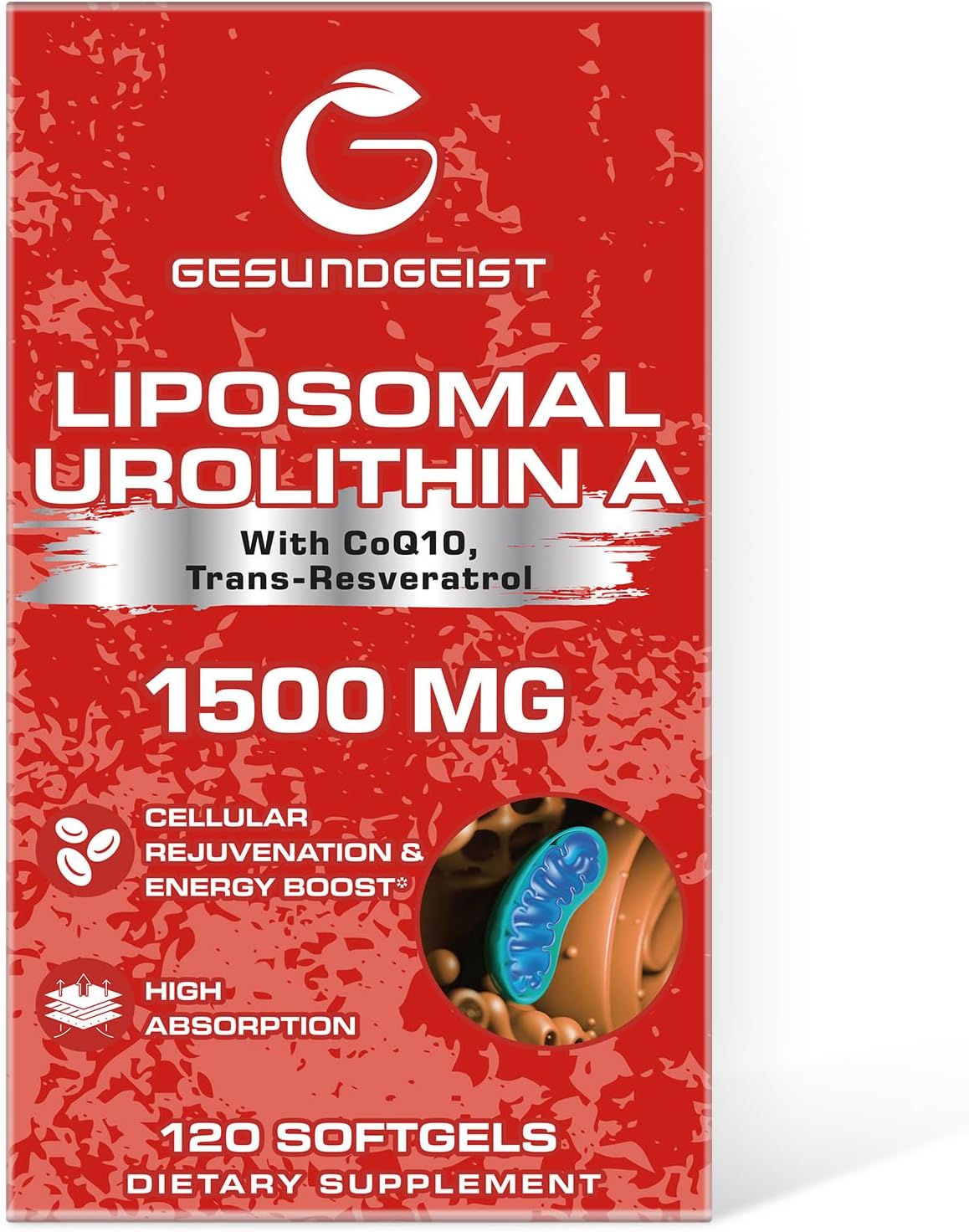 Urolithin A 1500mg Softgels, 120 Count E24760