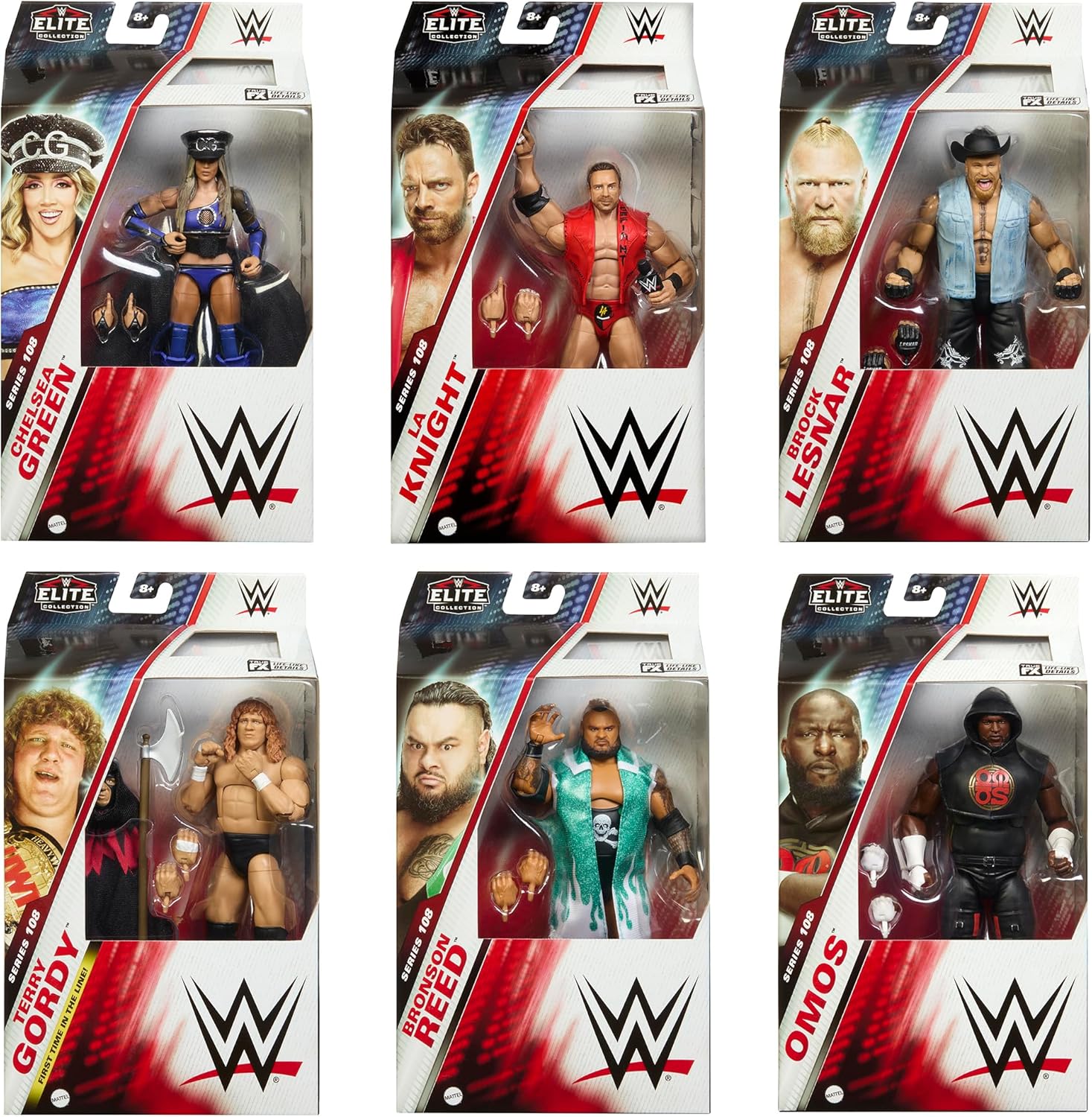 WWE Elite 108 - Complete Set of 6 Toy Wrestilng Action Figures