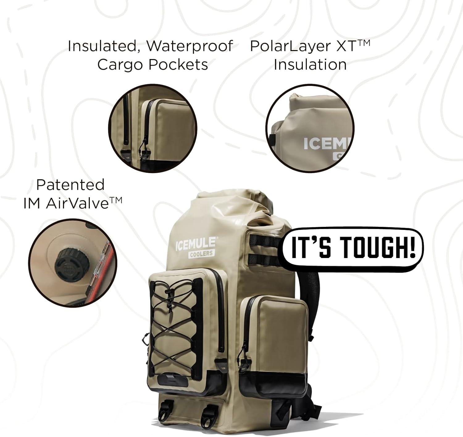 ICEMULE Boss Backpack Cooler – 30 Liter Waterproof Soft Sided Cooler V772
