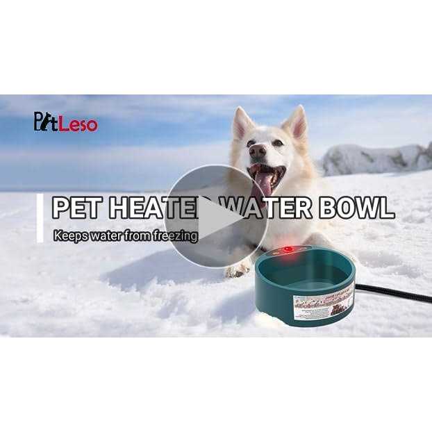 PETLESO Dog Heated Water Bowl for Outdoor Winter Pets P7588