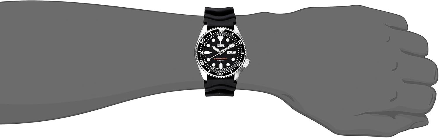 Seiko SKX007J1 Automatic Black Rubber Diver's Watch P86662