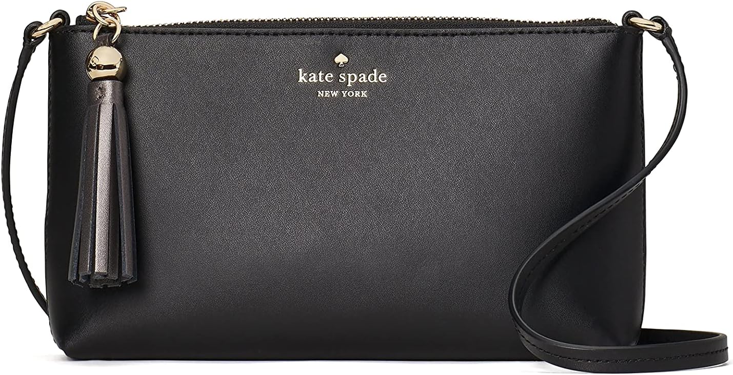 Kate Spade New York Ivy Street Amy Leather Crossbody Bag Purse in Black