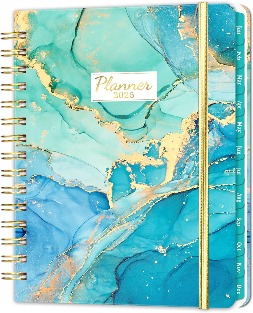 2025 Planner - Planner 2025, Weekly and Monthly Planner, January 2025 - December 2025, 6.4" x 8.5", Monthly Tabs, Hardcover, Daily Organizer