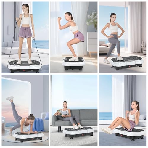 Vibration Plate Exercise Machine with Bluetooth Speaker, 450 lbs Capacity O459