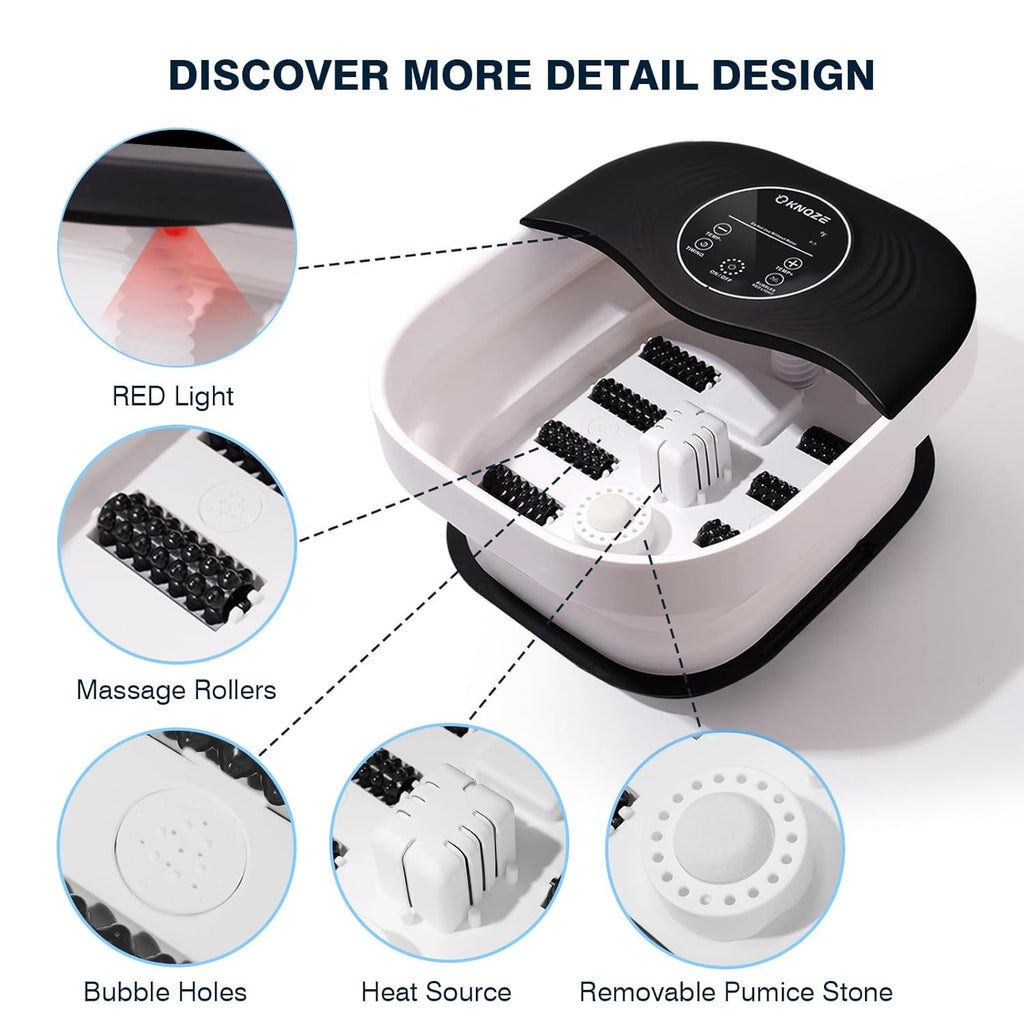 Foot Spa Massager with Heat, Bubbles and Touch Screen T787