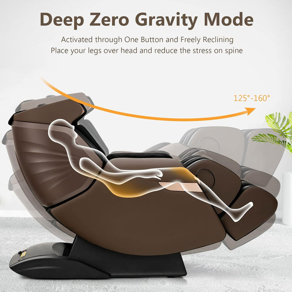 Giantex Massage Chair Full Body 3D Electric Zero Gravity Shiatsu Recliner with SL Track E55018