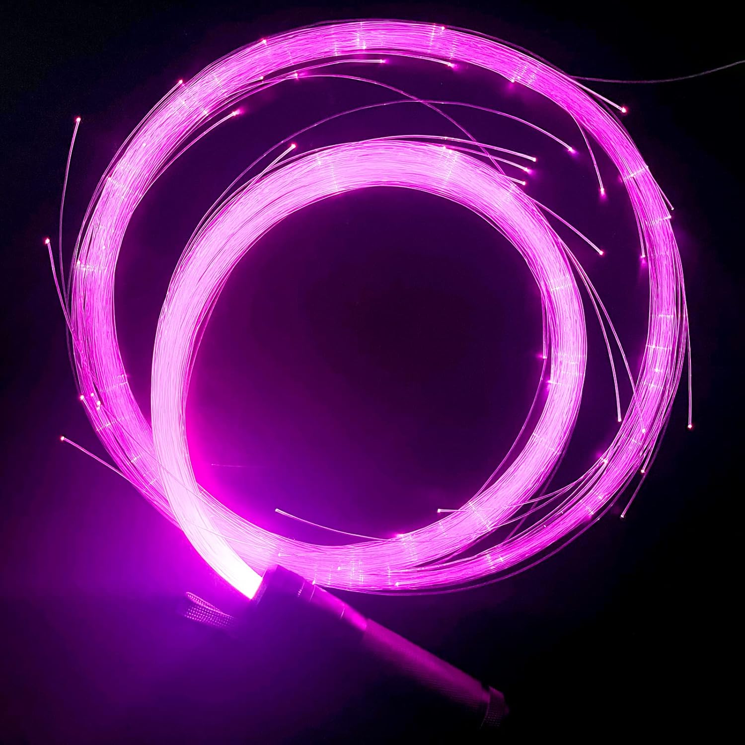 LED Fiber Optic Whip, 360° Swivel Pixel Rave Whip, 42 Color Modes for Dancing & Parties M2191