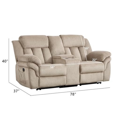 CANMOV 46" Wide Power Lift Recliner Chair for Elderly, with Massage and Heat, Light Brown K346927