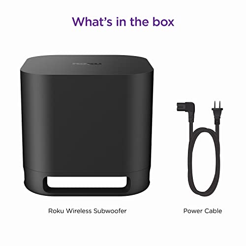 Roku Wireless Bass Pro Subwoofer for Roku Streambar and Wireless Speakers A58902