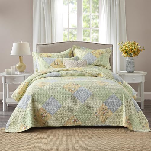 Quilts King Size Taupe 100% Cotton Lightweight 3 Piece Bedding Set F209