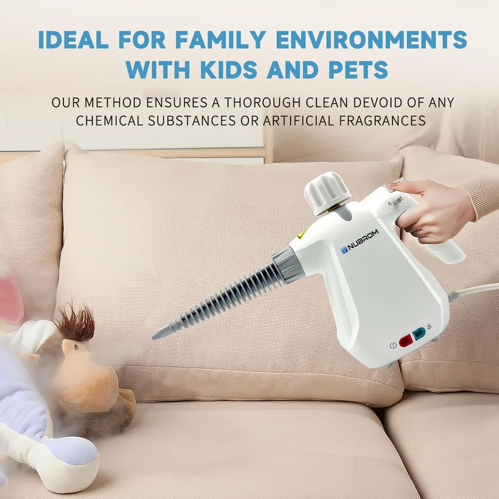 Pressurized Handheld Steam Cleaner with 10 Accessories for Home Use E220453