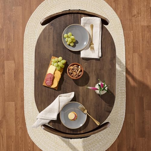 Best Choice Products 3-Piece Modern Oval Dining Table Set with 2 Chairs, Dark Brown/Black T222321
