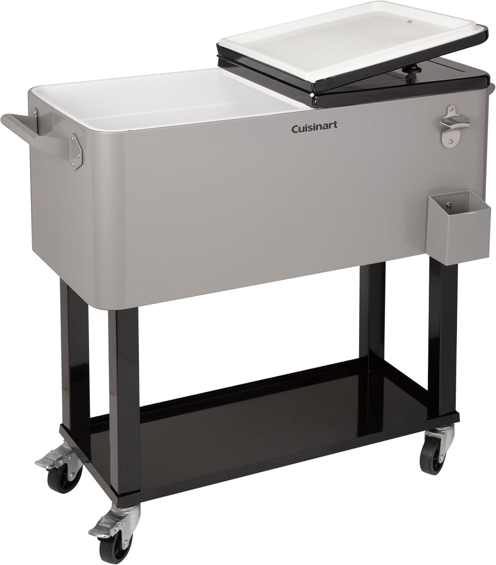 Cuisinart CCC-3517 Portable 80-Quart Outdoor Cooler Cart with Dual-Sided Lid B702913
