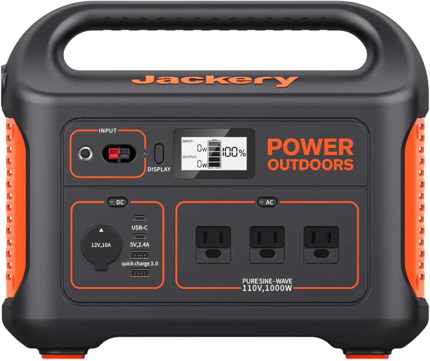 Jackery Explorer 880 Portable Power Station, 880Wh Capacity with 3x1000W AC Outlets, Solar Generator for Home Backup, Emergency, Outdoor Camping(Renewed)