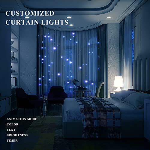 JMEXSUSS 300 LED Remote Control Christmas Curtain Lights, Warm White V64841