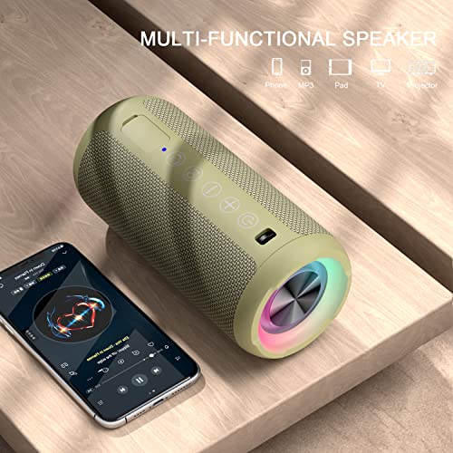 Ortizan Portable Bluetooth Speaker IPX7 Waterproof 24W Loud Sound, Black J77282