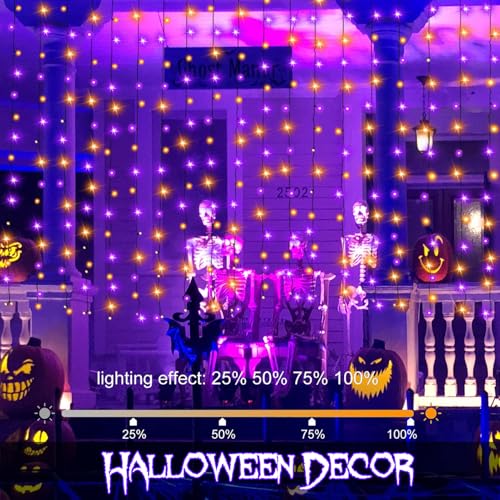 Smart Curtain Lights 400 LED Plug in with App & Remote V800