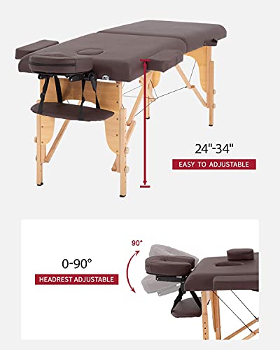 BestMassage Portable Massage Table 28 inch Folding Spa Bed with Bag X618857