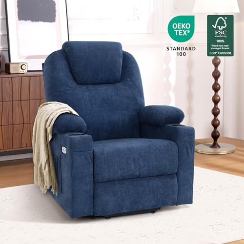 MCombo Small Power Lift Recliner Chair for Elderly with Heat and Massage, USB & Type C Ports J262
