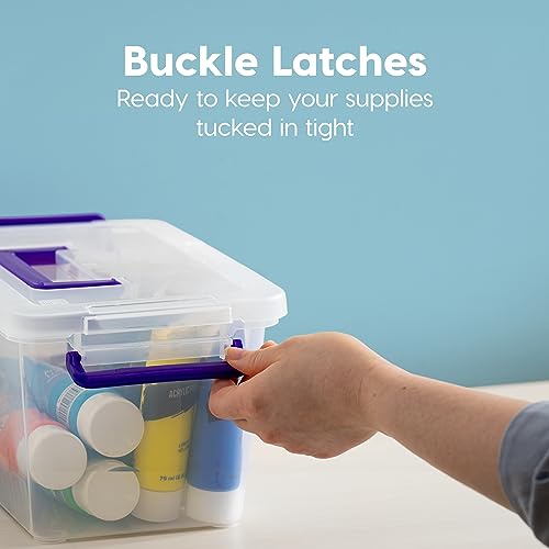 IRIS USA 5 Qt Plastic Storage Bins with Lids, 6 Pack, Stackable, Clear N3948