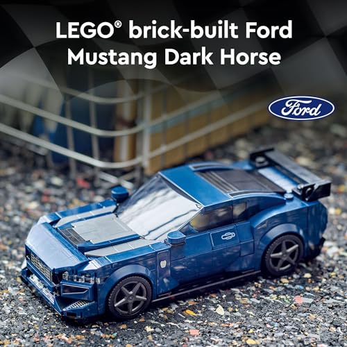 LEGO Speed Champions Ford Mustang Dark Horse Toy Car Set for Kids 9+ X72913