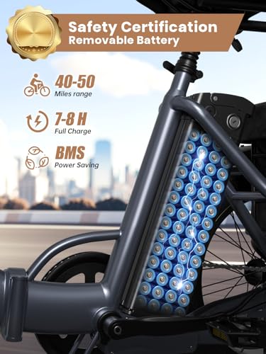 Electric Trike for Adults 960W Peak 36V 15AH Battery 20" Fat Tire with Rear Basket V89083