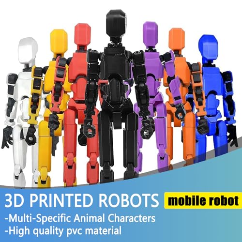 Titan 13 Action Figure Set, 3D Printed Multi-Jointed Dummy Robot (9pcs) Z973804