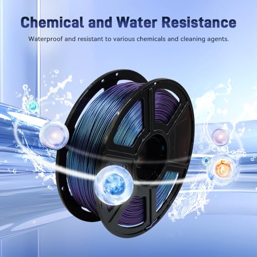 FLASHFORGE Silk PLA 3D Printer Filament 1.75mm 1KG, Multicolored Gradient V83097