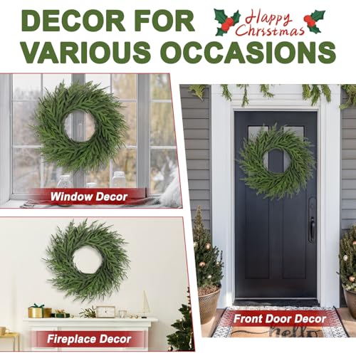 Artgar 26 Inch Pine Wreath for Front Door Christmas Decor T2410