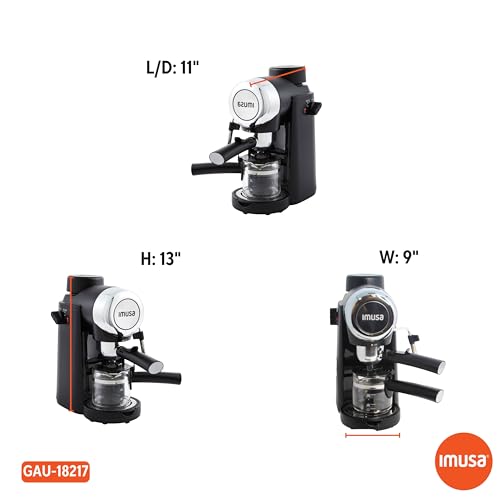Imusa 4 Cup Epic Electric Espresso Maker, Red U436478