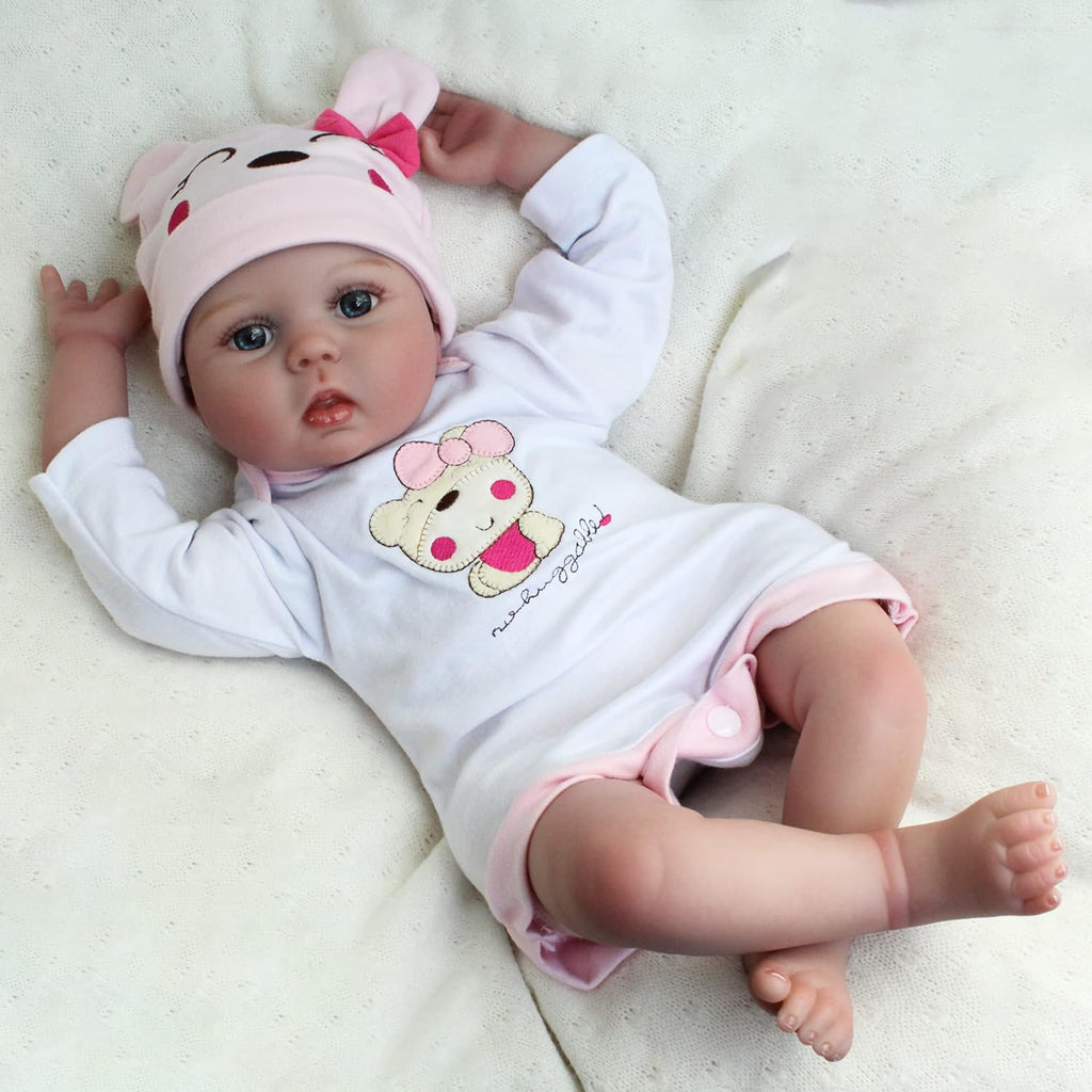 CHAREX Reborn Baby Doll Lucy, 22 Inch Realistic Newborn Girl Doll Y166438