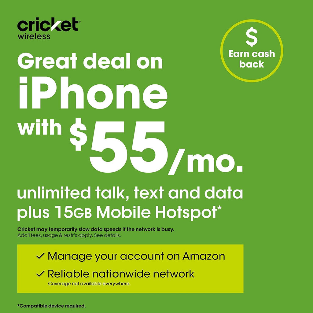 Apple iPhone 11 64GB Black Locked Cricket Wireless Renewed V772