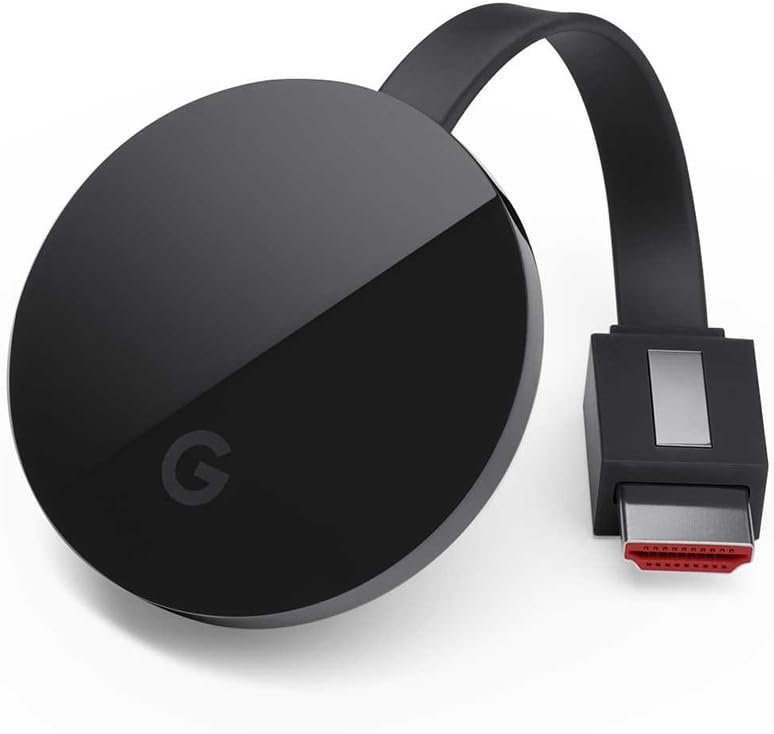 Google Chromecast Ultra 4K Streaming Media Player - Black (Renewed)