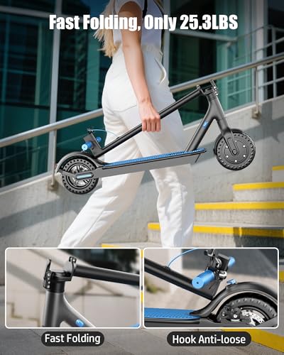 Electric Scooter for Adults, 500W Motor, 19MPH, Foldable Commuter Q352