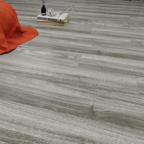 Self Adhesive Vinyl Flooring Planks Wood Effect Waterproof Grey 36pcs U963416