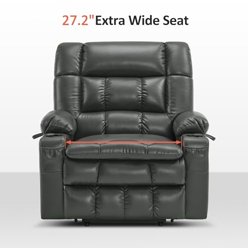 MCombo Dual Motor Power Lift Recliner Chair for Elderly with Heat and Massage, Black E570141