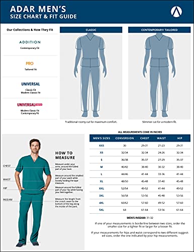 Adar Universal Scrubs for Men Zippered Short Sleeved Jacket O847