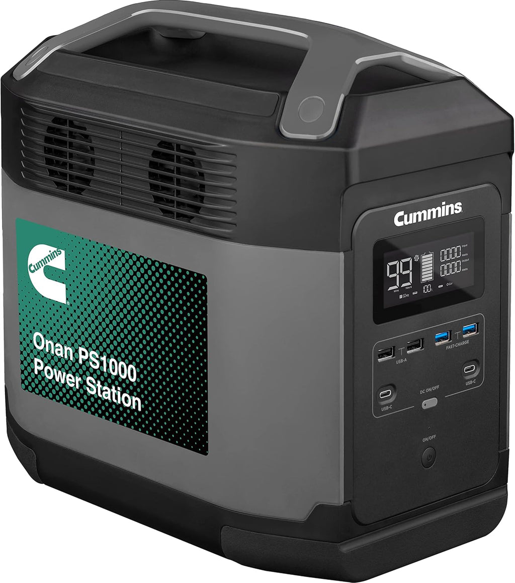 Cummins Onan PS1000 Power Station Lithium-ion Battery Power Inverter Generator with 3000 Peak Watts, 1500 Running Watts and Multiple Charging Options for a Mobile Lifestyle