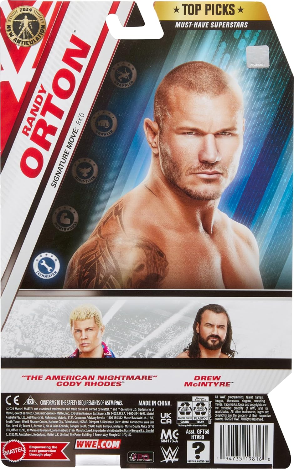 WWE Action Figure Randy Orton 6-Inch Collectible I31161