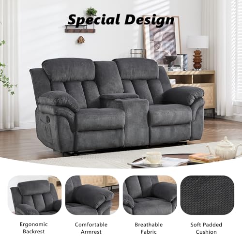 CANMOV 46" Wide Power Lift Recliner Chair for Elderly, with Massage and Heat, Light Brown K346927