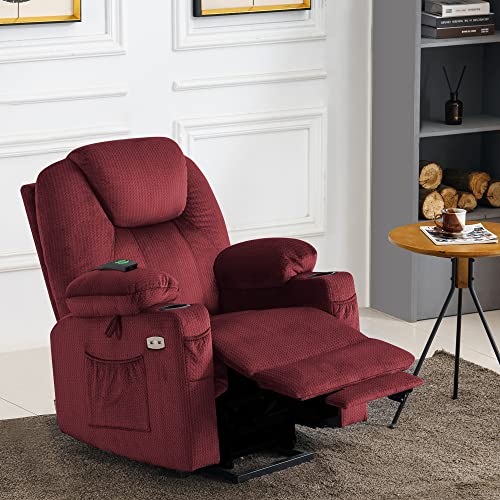 MCombo Small Power Lift Recliner Chair for Elderly with Heat and Massage, USB & Type C Ports J262