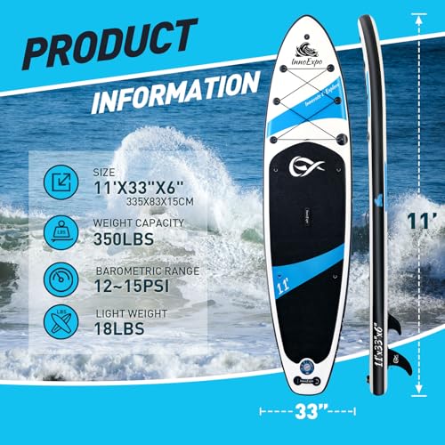 InnoExpo Inflatable Stand Up Paddle Board with Premium Accessories C20354