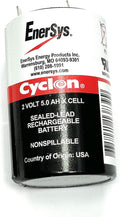 Enersys (Hawker) Cyclon 0800-0004 X-Cell 2 Volt/5 Amp Hour Sealed Lead Acid Battery