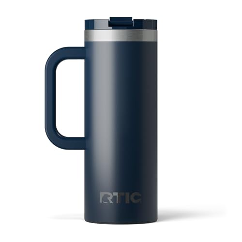 RTIC 20oz Road Trip Travel Mug with Lid and Handle, Insulated Stainless Steel P393441