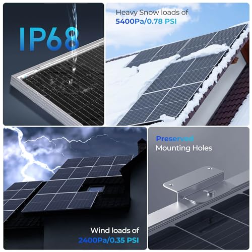 Renogy 1100W Solar Panels 550W Monocrystalline PV for Off-Grid Systems A77763